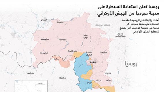 روسيا تعلن استعادة السيطرة على مدينة سودجا من الجيش الأوكراني