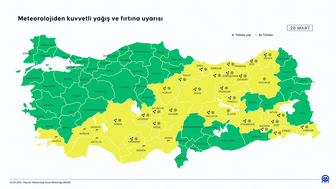 Meteorolojiden kuvvetli yağış ve fırtına uyarısı