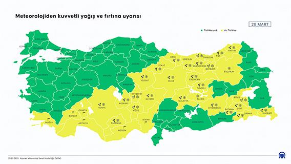 Meteorolojiden kuvvetli yağış ve fırtına uyarısı