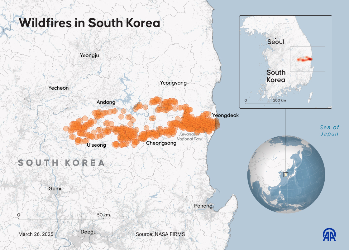 Wildfires in South Korea