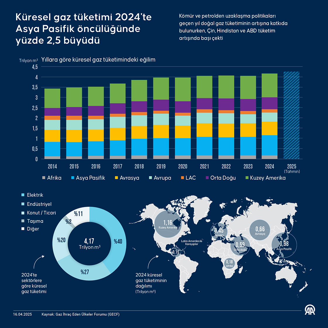 Kömür ve petrolden uzaklaşan enerji politikaları 2024'te gaz tüketimini artırdı