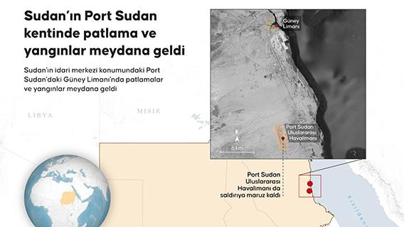 Sudan’ın Port Sudan kentinde patlama ve yangınlar meydana geldi