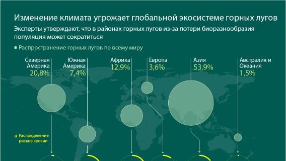 Изменение климата угрожает глобальной экосистеме горных лугов