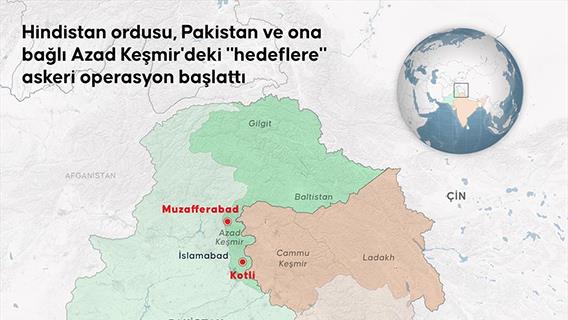 Hindistan ordusu, Pakistan ve ona bağlı Azad Keşmir'deki "hedeflere" askeri operasyon başlattı
