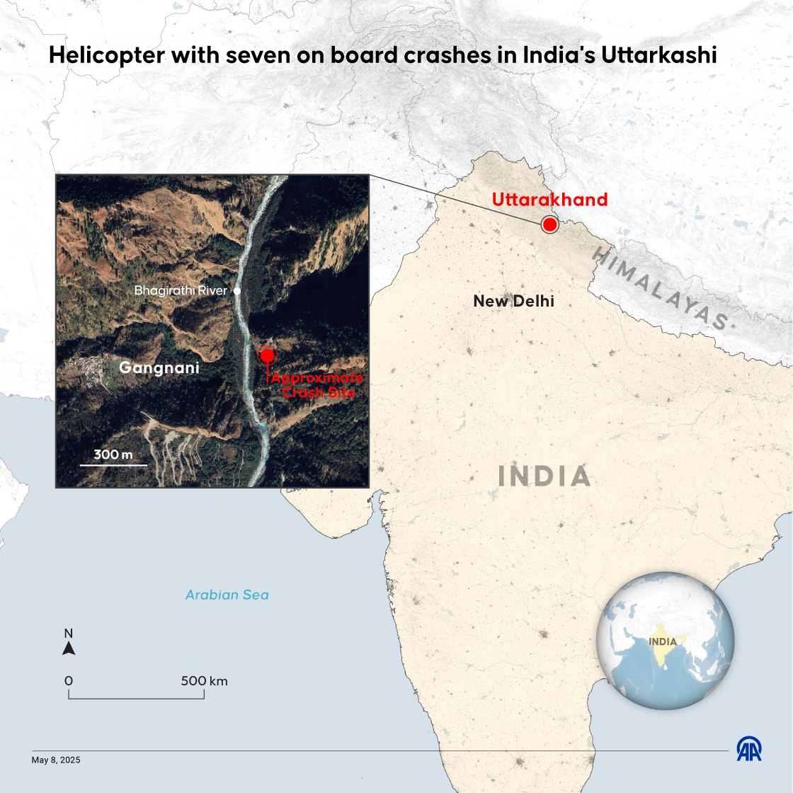 Chopper crash kills 6 in India's Uttarakhand state