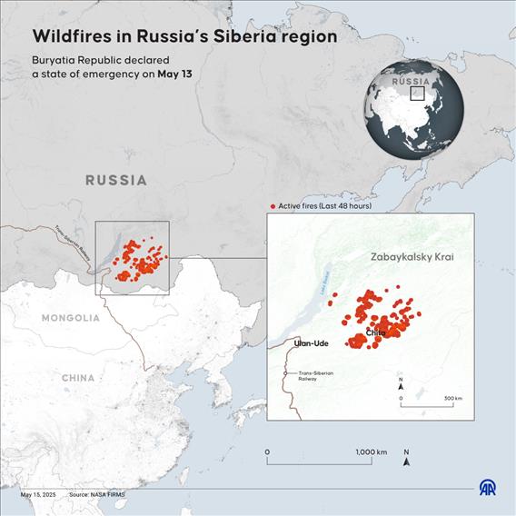 49 forest fires remain active in Russia's Siberia region