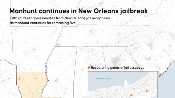 Manhunt continues after New Orleans jail break