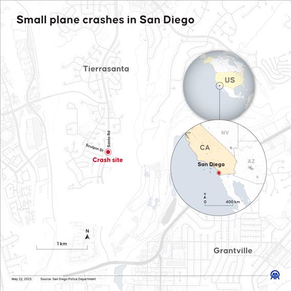 Small plane crashes in San Diego