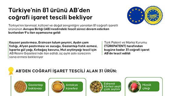 Türkiye'nin 81 ürünü AB'den coğrafi işaret tescili bekliyor