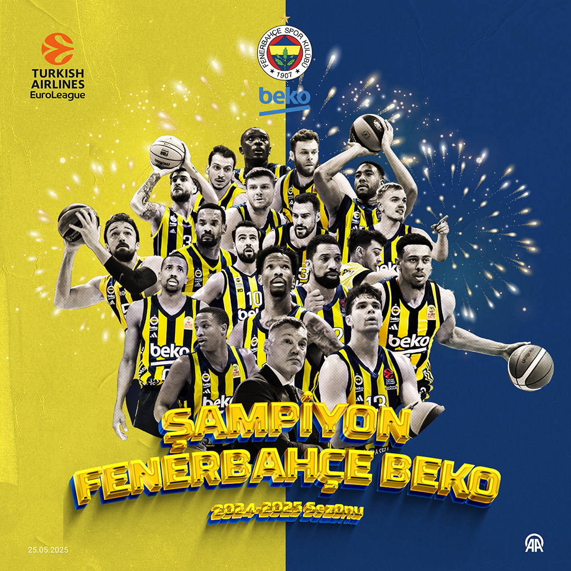 Fenerbahçe Beko, THY Avrupa Ligi'nde şampiyon oldu