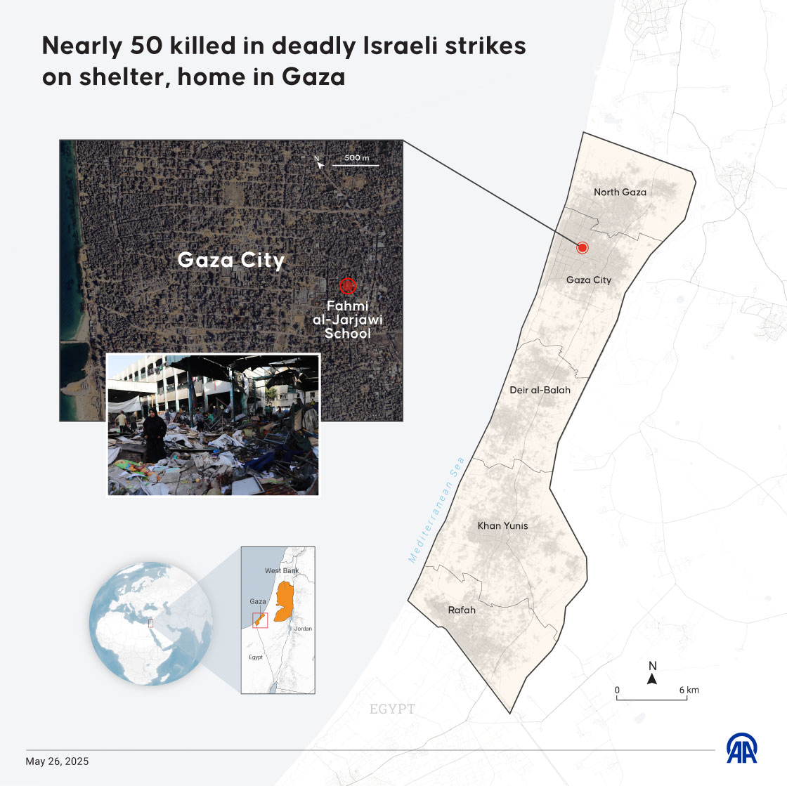 Nearly 50 killed in deadly Israeli strikes on shelter, home in Gaza