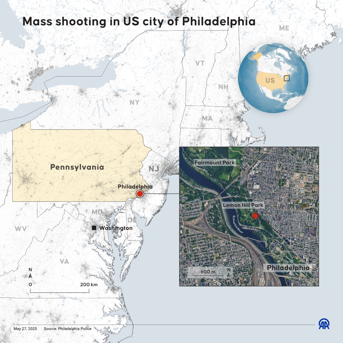 Mass shooting in US city of Philadelphia