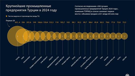 Крупнейшие промышленные предприятия Турции в 2024-м году
