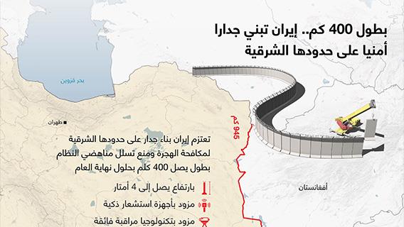 بطول 400 كم.. إيران تبني جدارا أمنيا على حدودها الشرقية