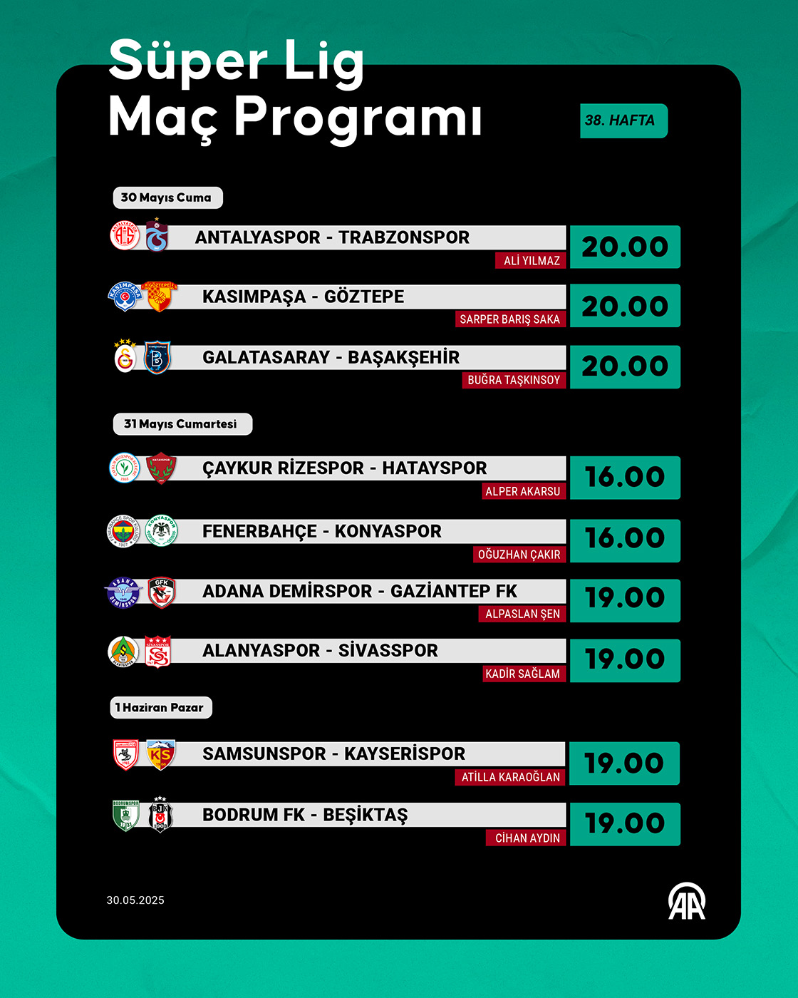 Süper Lig Maç Programı