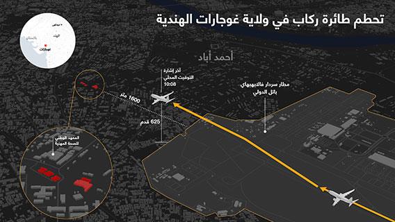 تحطم طائرة ركاب في ولاية غوجارات الهندية