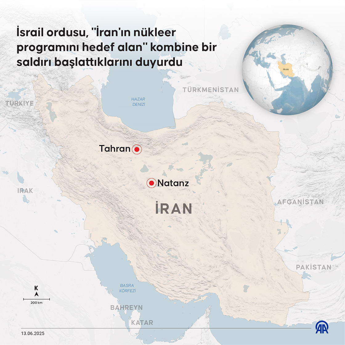 İsrail ordusu, İran'ın nükleer programını vurmak için kombine bir saldırı başlattıklarını duyurdu