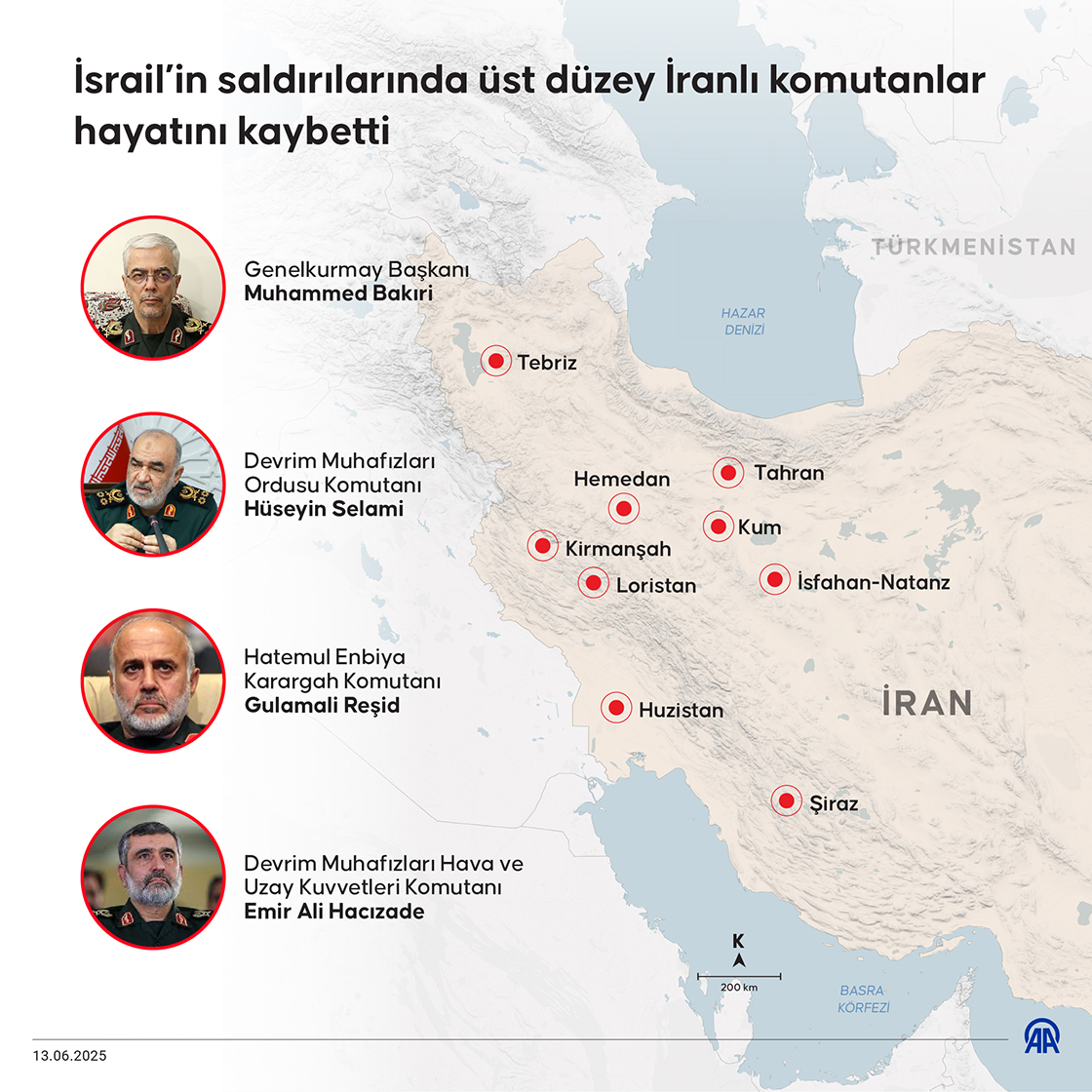 İsrail’in saldırılarında üst düzey İranlı komutanlar hayatını kaybetti