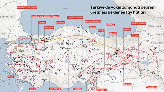 Türkiye'de deprem üretme zamanı gelmiş 30 fay belirlendi