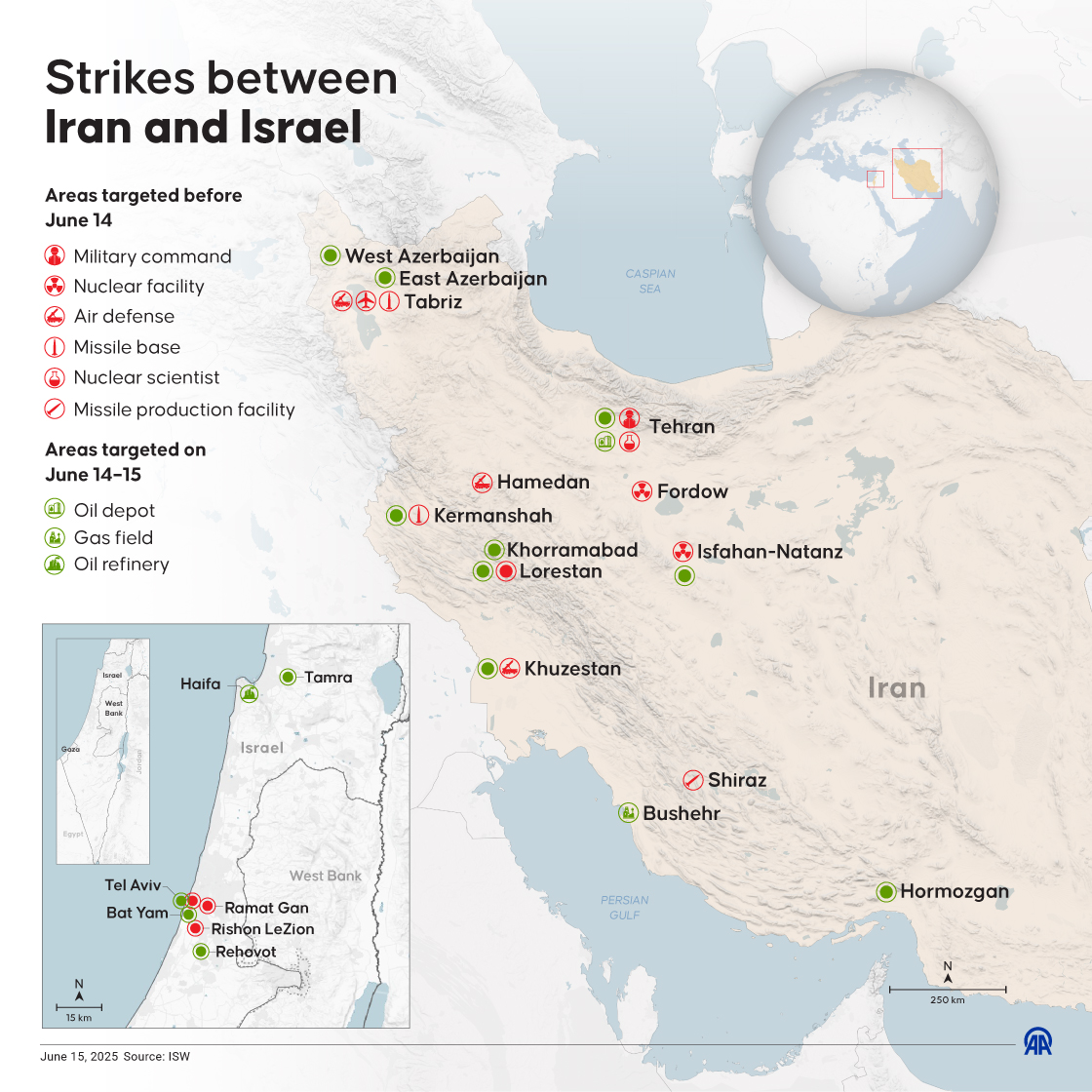 Israel launched heavy airstrikes on multiple Iranian cities