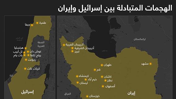 الهجمات المتبادلة بين إسرائيل وإيران