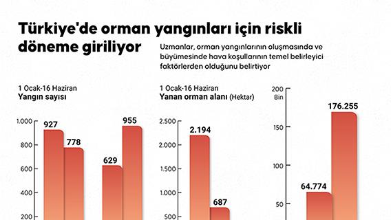 Türkiye'de orman yangınları için riskli döneme giriliyor