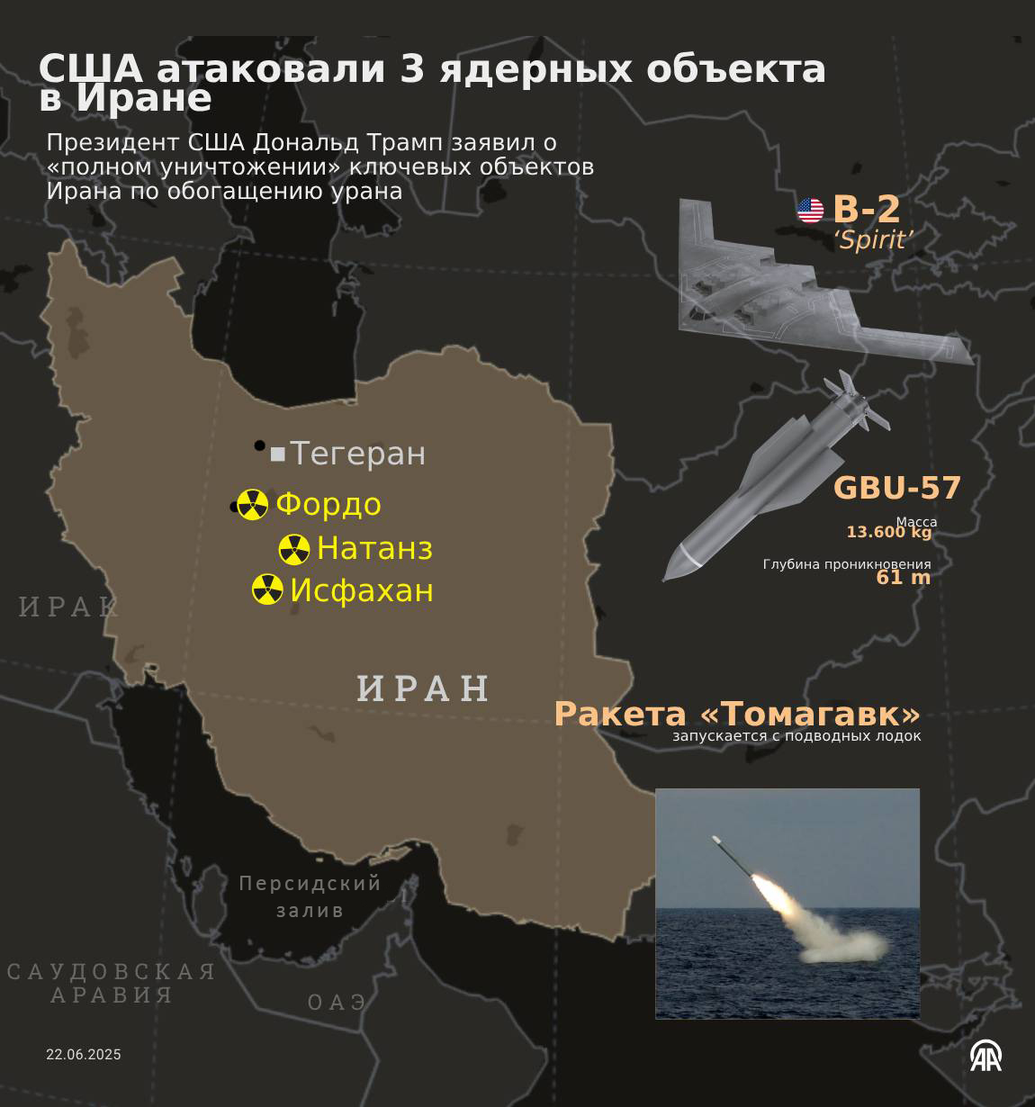 США атаковали ядерные объекты в Иране