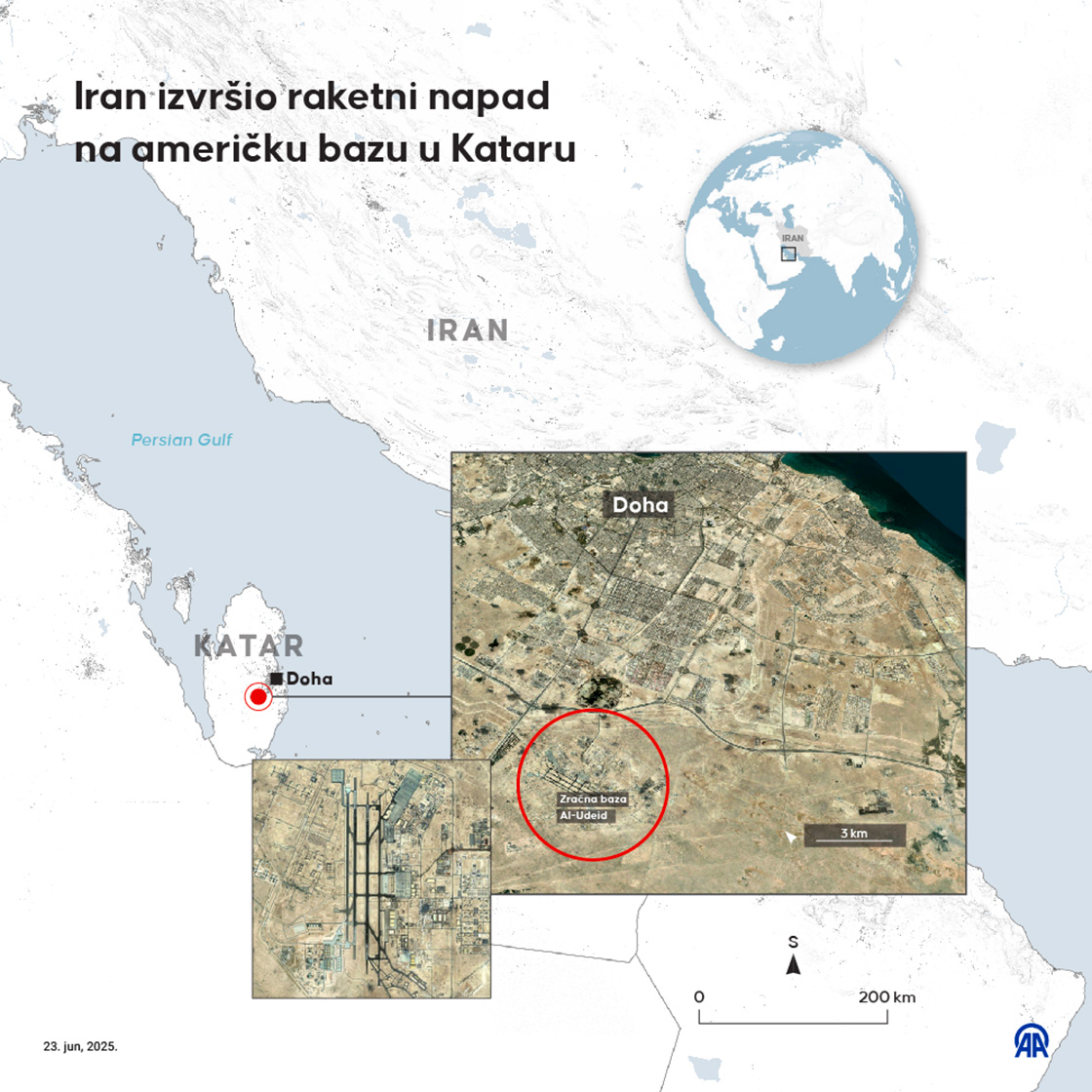 Iran izvršio raketni napad na američku bazu u Kataru