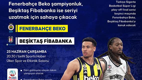 Fenerbahçe Beko şampiyonluk, Beşiktaş Fibabanka ise seriyi uzatmak için sahaya çıkacak