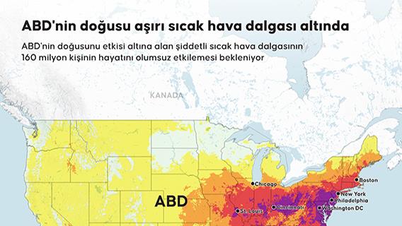 ABD'nin doğusu aşırı sıcak hava dalgası altında