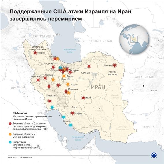 Поддержанные США атаки Израиля на Иран завершились перемирием