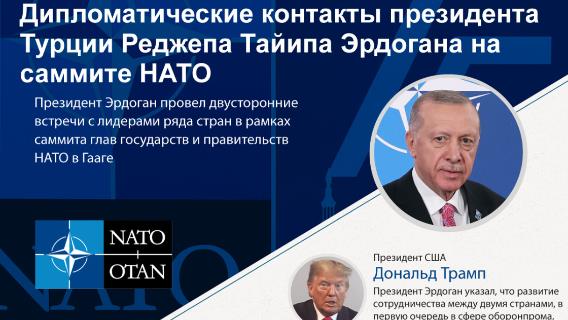 Дипломатические контакты президента Турции Реджепа Тайипа Эрдогана на саммите НАТО