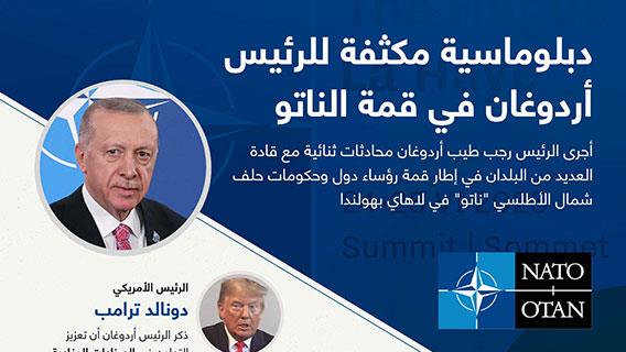 دبلوماسية مكثفة للرئيس أردوغان في قمة الناتو