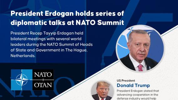 President Erdogan holds series of diplomatic talks at NATO Summit