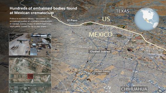 Hundreds of embalmed bodies found at Mexican crematorium
