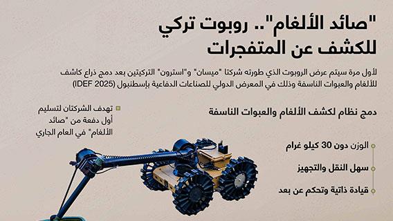 "صائد الألغام".. روبوت تركي للكشف عن المتفجرات
