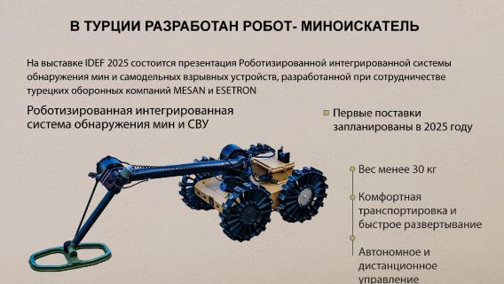 В ТУРЦИИ РАЗРАБОТАН РОБОТ- МИНОИСКАТЕЛЬ