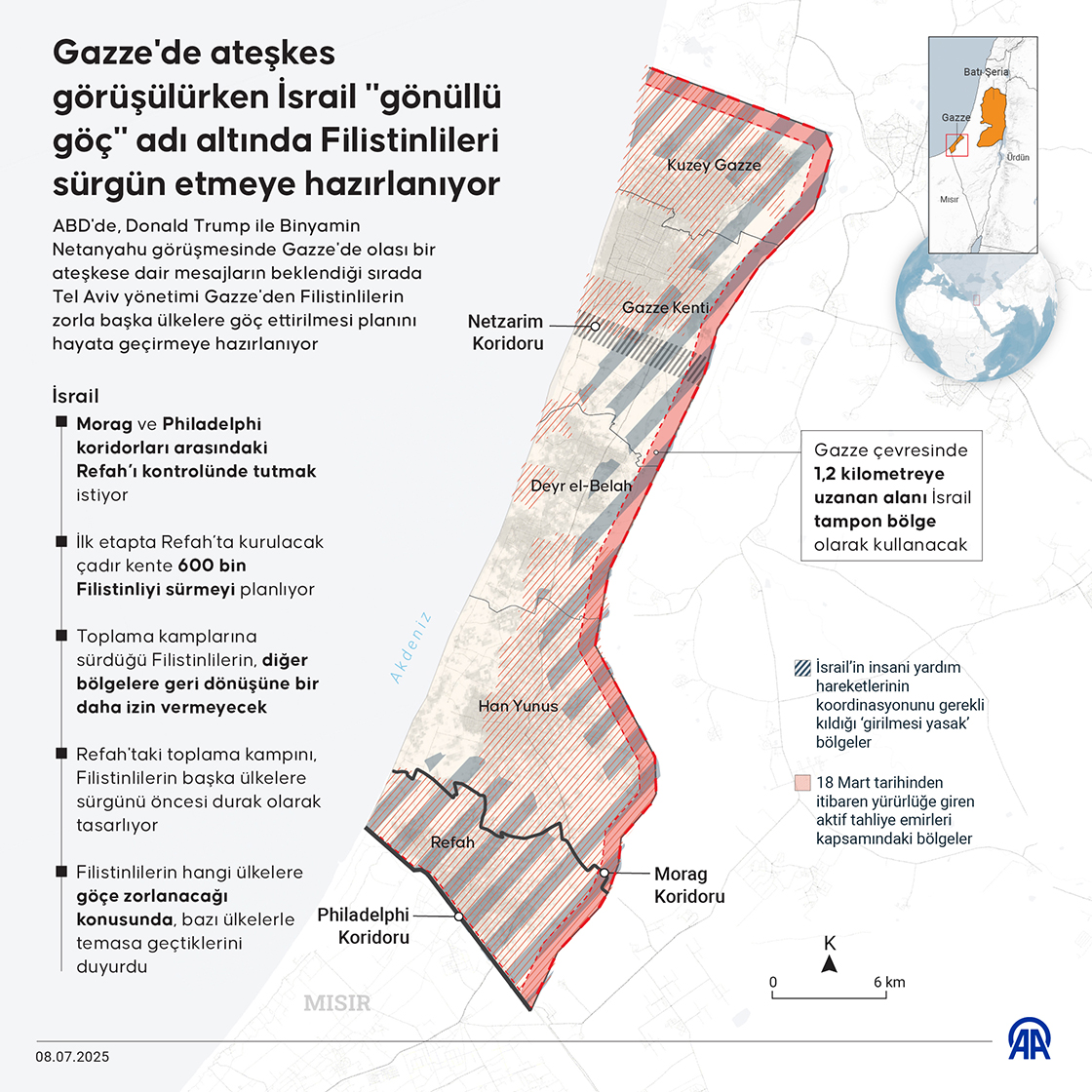 Gazze'de ateşkes görüşülürken İsrail 'gönüllü göç' adı altında Filistinlileri sürgün etmeye hazırlanıyor