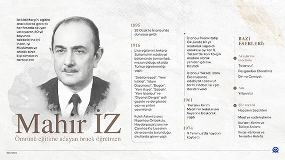 Ömrünü eğitime adayan örnek öğretmen: Mahir İz