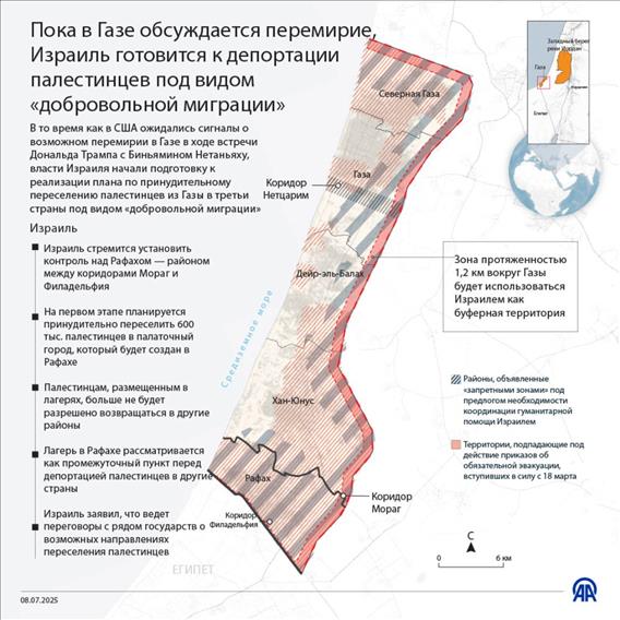 Пока в Газе обсуждается перемирие, Израиль готовится к депортации палестинцев под видом «добровольной миграции» 