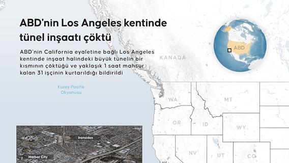 ABD'nin Los Angeles kentinde tünel inşaatı çöktü