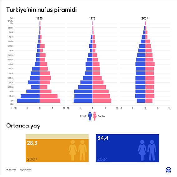 Türkiye'nin nüfus piramidi