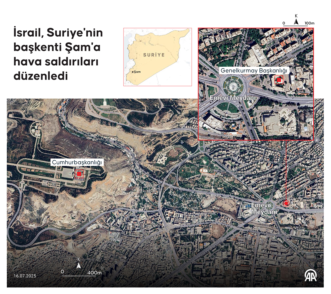 İsrail, Suriye'nin başkenti Şam'a hava saldırıları düzenledi