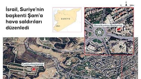 İsrail, Suriye'nin başkenti Şam'a hava saldırıları düzenledi