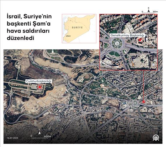 İsrail, Suriye'nin başkenti Şam'a hava saldırıları düzenledi