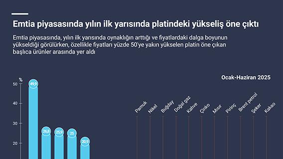 Emtia piyasasında yılın ilk yarısında platindeki yükseliş öne çıktı