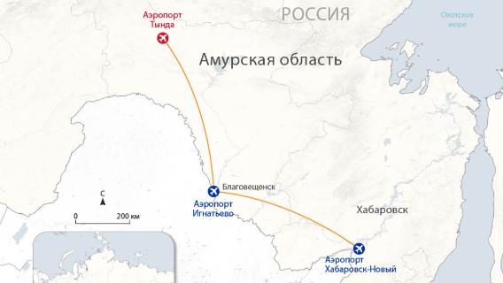 В Амурской области РФ разбился самолет Ан-24 