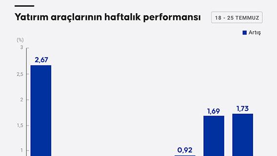 Yatırım araçlarının haftalık performansı