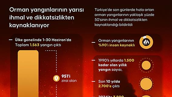 Orman yangınlarının yarısı ihmal ve dikkatsizlikten kaynaklanıyor