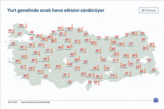 Yurt genelinde sıcak hava etkisini sürdürüyor